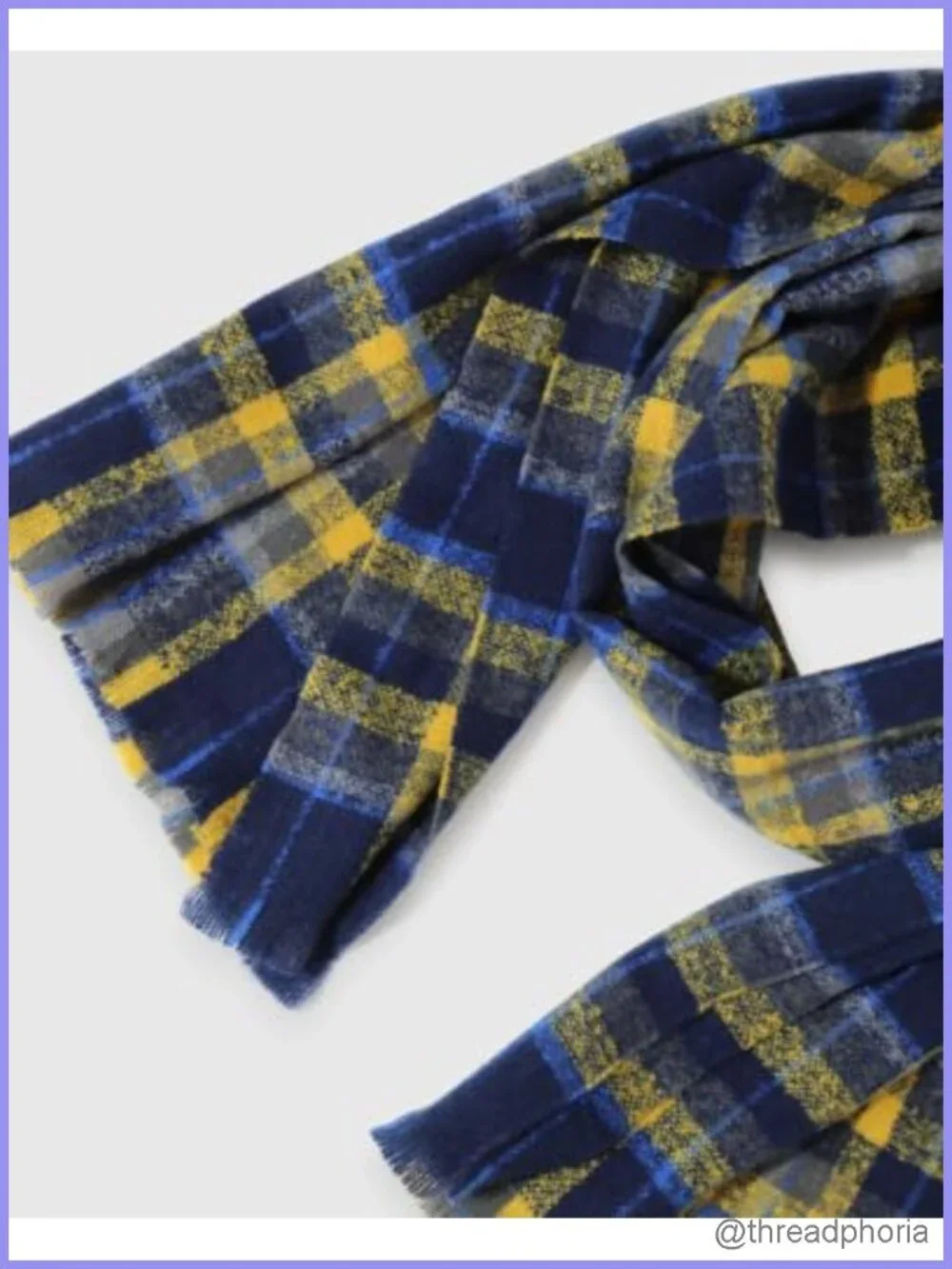 Oversized Plaid Scarf Shawl Wrap 100% Polyester
